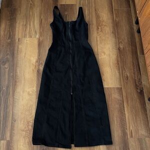 3/$18🌼 NWOT Universal Thread Denim Tailored Corset Midi Dress in black SIZE 2
